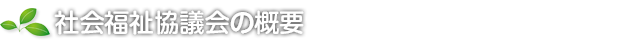 社会福祉協議会の概要